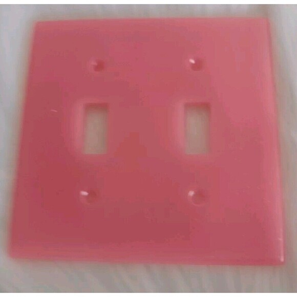 Homemade Double Light Switch and Plug In Plates Pink Home Decor New - Picture 3 of 4